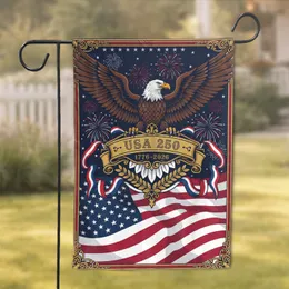 Bald Eagle American Flag 1776-2026 - USA 250th Anniversary Patriotic Gift for Dad Garden Flag