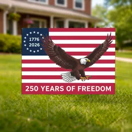 Bald Eagle American Flag 1776-2026 - USA 250th Anniversary Freedom Patriotic Display Yard Sign