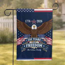Bald Eagle American Flag 1776-2026 - USA 250th Anniversary Patriotic Wilson Family Garden Flag