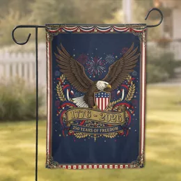 Bald Eagle American Flag 1776-2026 - USA 250th Anniversary Freedom Celebration Garden Flag