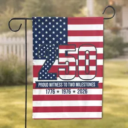 American 250th Anniversary 1776-2026 - Proud Witness Milestones Patriotic Art Garden Flag