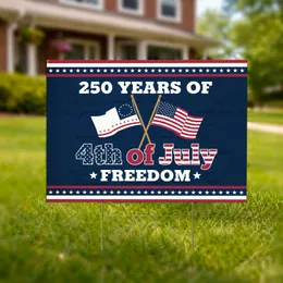 4th of July 250 Years Freedom Flag 1776-2026 Patriotic - USA Independence Day Gift for Veterans Yard Sign