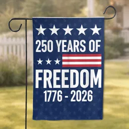 250 Years of Freedom Design - USA Independence Day 1776-2026 Patriotic for Veterans Garden Flag