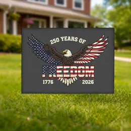 Bald Eagle American Flag 1776-2026 - USA 250th Anniversary Independence Day for Veterans Yard Sign
