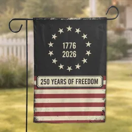 Distressed Betsy Ross Flag 1776-2026 - USA 250 Years of Freedom Patriotic Gift for Veterans Garden Flag
