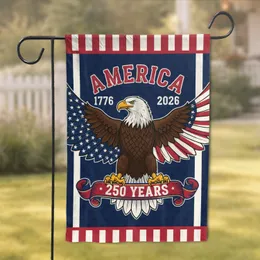 Bald Eagle American Flag 1776-2026 - Patriotic USA 250th Anniversary Independence Day Garden Flag