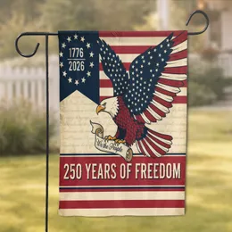 Bald Eagle American Flag We The People 1776-2026 USA 250th Anniversary Patriotic Gift for Veterans Garden Flag