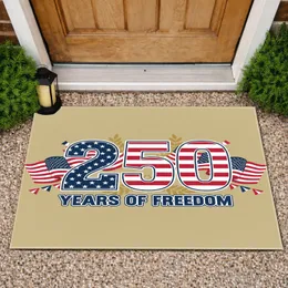 250 Years of Freedom Flag Art - USA 250th Anniversary 1776-2026 Patriotic Design Doormat