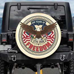 Bald Eagle American Flag 1776-2026 - USA 250 Years of Freedom Independence Day Spare Tire Cover