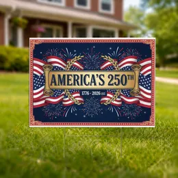 America's 250th Anniversary Flag - USA 1776-2026 Patriotic Celebration for Veterans Yard Sign