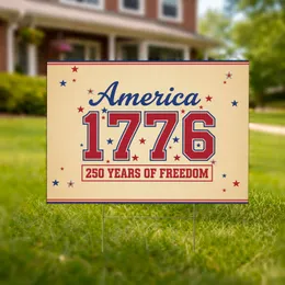 America 1776 - 250 Years of Freedom (1776-2026) - USA Patriotic Anniversary Gift Yard Sign
