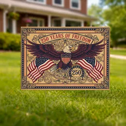 American Eagle Betsy Ross Flag 250 Years of Freedom 1776-2026 - Independence Day Art Yard Sign