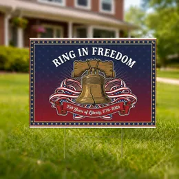 Liberty Bell Patriotic Ring In Freedom - USA 250th Anniversary 1776-2026 Gift for Veterans Yard Sign