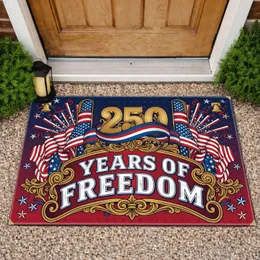 250 Years of Freedom American Flag Liberty Bell 1776-2026 USA Patriotic Anniversary Doormat
