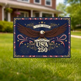 Bald Eagle American Flag 1776-2026 - USA 250th Anniversary Patriotic Gift for Veterans Yard Sign