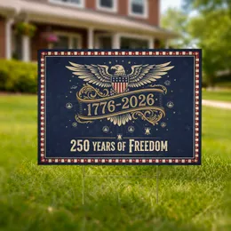 Bald Eagle Star-Spangled Shield 1776-2026 - USA 250 Years of Freedom Anniversary Yard Sign