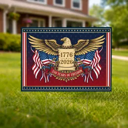 Bald Eagle American Flag 1776-2026 - USA 250th Anniversary Independence Day Gift Yard Sign