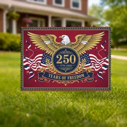 Bald Eagle American Flag 1776-2026 - USA 250 Years of Freedom Patriotic Heritage Gift Yard Sign
