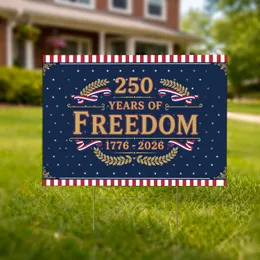250 Years of Freedom 1776-2026 - Patriotic Americana 250th Anniversary Independence Day Yard Sign
