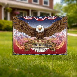 Bald Eagle American Flag 1776-2026 - USA 250th Anniversary Patriotic Celebration Yard Sign