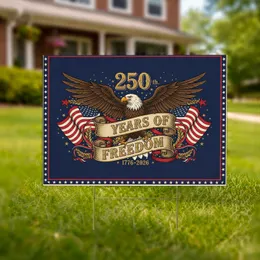 Bald Eagle American Flag Patriotic 250 Years of Freedom - USA 250th Anniversary 1776-2026 Yard Sign