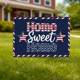Home Sweet Home Flag Stars 1776-2026 - USA 250th Anniversary Independence Day Decor Yard Sign