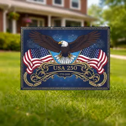Bald Eagle American Flag 1776-2026 - USA 250th Anniversary Independence Day Gift for Dad Yard Sign