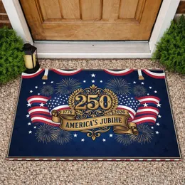 250th Anniversary Emblem 1776-2026 American Flag - America's Jubilee Celebration Doormat