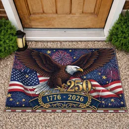 Bald Eagle 250 Emblem American Flag 1776-2026 - USA 250th Anniversary Patriotic Heritage Doormat