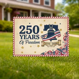 250 Years of Freedom Liberty Bell 1776-2026 - USA Patriotic Stars Anniversary Yard Sign