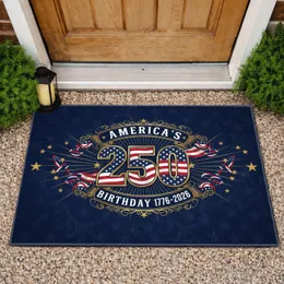 America's 250th Birthday Flag 1776-2026 - Patriotic Stars Stripes Celebration Emblem Doormat