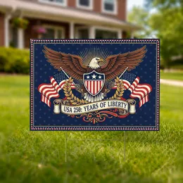 Bald Eagle American Flag 1776-2026 - USA 250th Anniversary Independence Day Patriotic Gift Yard Sign