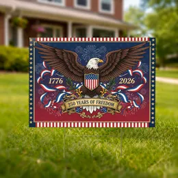 Bald Eagle American Flag Shield 1776-2026 - USA 250th Anniversary Independence Day Yard Sign