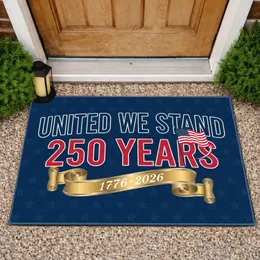 UNITED WE STAND 250 YEARS 1776-2026 American Flag Vintage Patriotic Anniversary Doormat