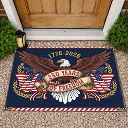 Bald Eagle American Flag 1776-2026 250 Years of Freedom Independence Day Gift Doormat