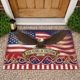 Bald Eagle American Flag 250 Years Freedom 1776-2026 - USA Patriotic Heritage Doormat