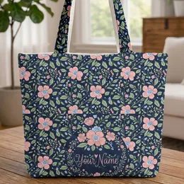 Botanical Floral Wreath Garland - Everyday Carryall Gift Quilted Tote Bag