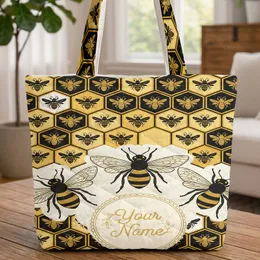 Bees Honeycomb Filigree Medallion - Everyday Tote Gift for Bee Lover Quilted Tote Bag