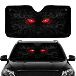 Glow Red Eyes Swirling Smoke Predatory Shapes Dark Energy - Fantasy Lover Gift Car Sunshade