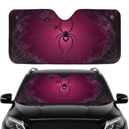Black Spider Heart Web Dark Branches - Gothic Den Decor Gift Car Sunshade