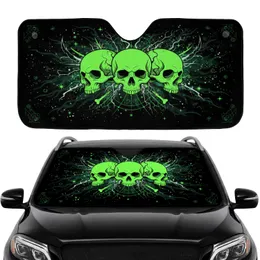 Glowing Neon Skulls Ethereal Mist Bone - Horror Lover Gift Car Sunshade