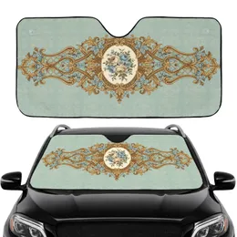Rococo Scrollwork Rose Medallion Acanthus Leaves - Home Decor Gift Car Sunshade