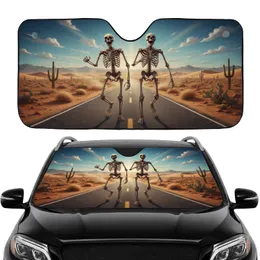Skeletons Desert Highway Adventure - Road Trip Travel Essentials Gift Car Sunshade