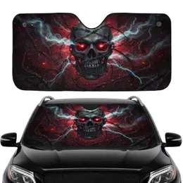 Thorned Skull Barbed Wire Smoky Abstract Energy Thorny Vines - Gothic Decor Gift Car Sunshade