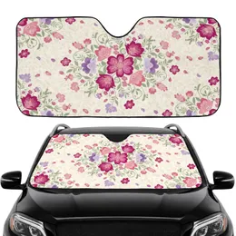 Fuchsia Pink Lavender Floral Foliage - Botanical Lover Home Decor Gift Car Sunshade