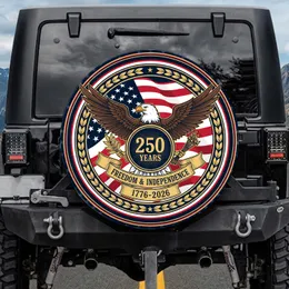 Bald Eagle American Flag 1776-2026 - USA 250th Anniversary Independence Day Gift for Dad Spare Tire Cover