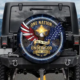 Bald Eagle Flag 1776-2026 We The People ONE NATION UNDER GOD - USA 250th Spare Tire Cover