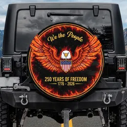 Bald Eagle American Flag 1776-2026 - We The People 250th Anniversary Freedom Spare Tire Cover