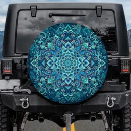Mandala Flower Radiating Petals Swirling Floral Tapestry Boho Home Decor Gift Spare Tire Cover
