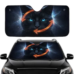 Piercing Feline Eyes Orange Arrows Cosmic Void - Power Protection Lifestyle Gift Car Sunshade